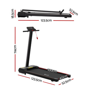 2-in-1 Walking Pad Treadmill | Foldable Home Gym | 40cm Belt | 12 Programs | App Control