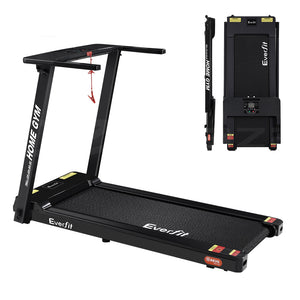Everfit Treadmill Electric | Home Gym Fitness Exercise | Fully Foldable | 420mm | Black