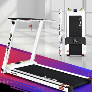 Everfit Treadmill Electric | Home Gym Fitness Exercise | Fully Foldable | 420mm | White