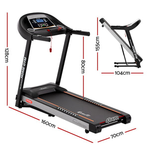 Everfit Treadmill Electric | Auto Incline | Home Gym Fitness Exercise Machine | 450mm