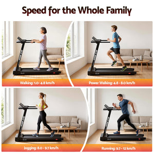 Everfit Treadmill Electric Fully Foldable Home Gym Exercise Fitness Black