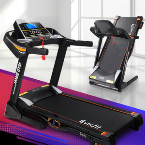 Everfit Treadmill Electric | Auto Incline | Home Gym Fitness Exercise Machine | 480mm