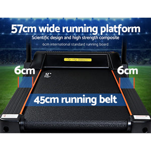 Everfit Treadmill Electric | Auto Level Incline | Home Gym Fitness Exercise | 450mm