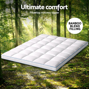 Bedding Mattress Topper | Pillowtop Bamboo | 10 cm Thickness | Queen Size