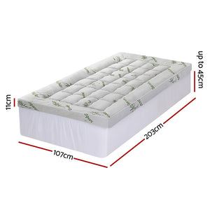 Mattress Topper 11cm | Bamboo Pillowtop | King Single Size