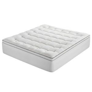 Giselle Bedding King Mattress Topper 5cm Coral Fleece