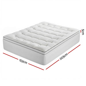 Giselle Bedding Queen Mattress Topper 5cm Coral Fleece