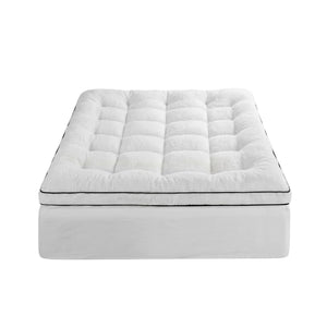 Giselle Bedding Single Mattress Topper 5cm Coral Fleece