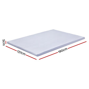 Natural Latex Topper | 5cm | 7-Zone | Ice Silk Cooling Cover | Double
