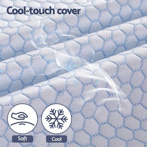 Natural Latex Topper | 5cm | 7-Zone | Ice Silk Cooling Cover | Double