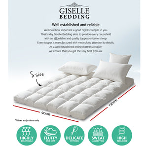 Giselle Bedding | Mattress Topper | Pillowtop Protector Pad | Single
