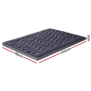 Mattress Topper 5cm | Bamboo Charcoal Pillowtop | King Size Bed