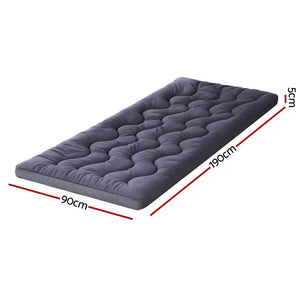 Mattress Topper 5cm | Bamboo Charcoal Pillowtop | Single Size Bed
