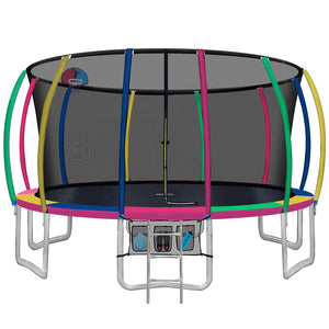 Everfit 16FT Trampoline for Kids | w/ Ladder | Enclosure Safety Net | Rebounder | Colors