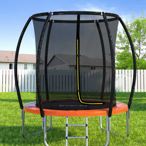 Everfit 6ft Kids Round Trampoline Rebounder | Orange