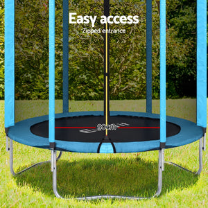Everfit 6FT Kids Trampoline | Round with Safety Net & Pad | Blue