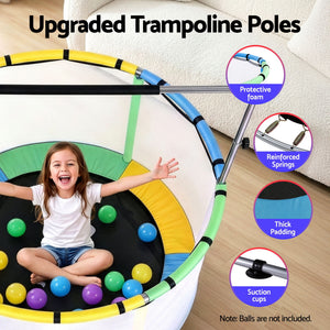 55 Inch Trampoline Rebounder | Kids | Basketball Hoop & Boxing Set