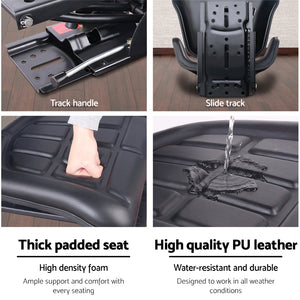 Tractor Seat | Forklift Excavator Truck | Universal Digger Chair | PU Leather