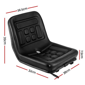 Tractor Seat | Forklift Excavator | Universal Suspension Truck Chair | PU Leather