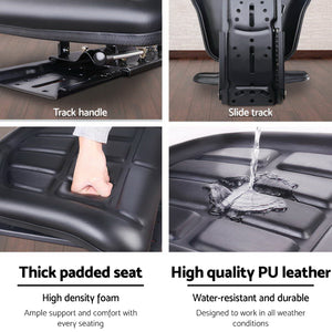 Tractor Seat | Forklift Excavator Truck | Universal Replacement PU Chair