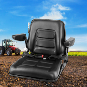 Tractor Seat | Forklift Excavator | Universal Suspension Armrest Truck Chair