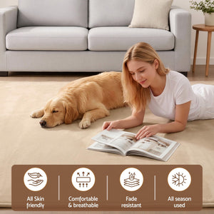 Tatami Floor Mattress | 3cm Futon Mat & Mellow Rug | Beige
