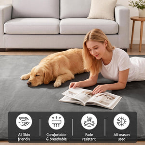Grey Tatami Mat | 3cm Floor Mattress & Living Room Futon Rug