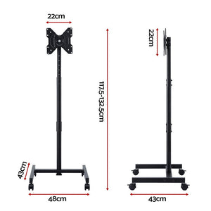 Mobile TV Stand | 13–50" | Adjustable Height | With Wheels