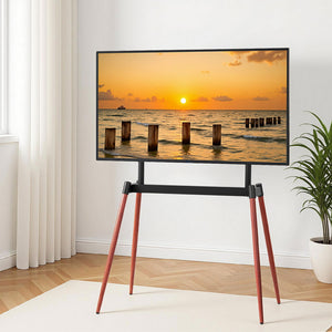 Wooden Floor TV Easel Stand | 32–75" | Height Adjustable