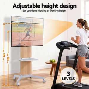Artiss Mobile TV Floor Stand for 32-65" Mount Bracket Universal Adjustable Height with Wheels