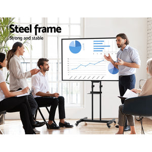 Mobile TV Stand | for 23"-65" TVs | Mount Bracket | Portable Solid Trolley Cart