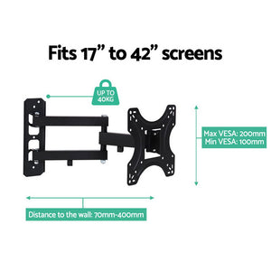 TV Wall Mount Bracket | for 17"-42" LED LCD TVs | Full Motion | Strong Arms