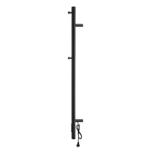 Heated Towel Rail | Vertical | Timer | Electric Warmer Rack | Black