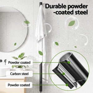 Heated Towel Rail | Vertical | Timer | Electric Warmer Rack | Black