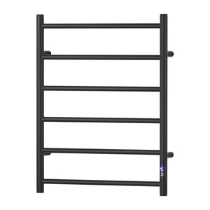 Devanti Heated Towel Rack | 6 Round Bars with Timer | Electric Warmer
