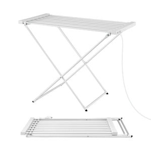 Heated Towel Rail | Foldable Clothes Airer | 8 Bars | Electric Drying Rack