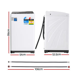6kg Top Load Washing Machine | White | Compact Laundry Appliance