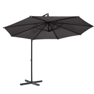 Instahut | 3m Outdoor Umbrella | Cantilever | Beach Garden Patio | Charcoal