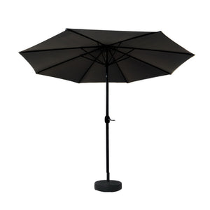 Outdoor Umbrella | 2.7m | Base | Beach Pole | Garden Tilt | Sun Patio | UV | Black