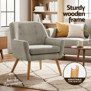 Accent Tub Armchairs Set 2pc | Lounge Chairs | Beige | ANNE