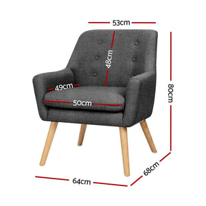 Accent Tub Armchairs Set 2pc | Lounge Chairs | Charcoal | ANNE