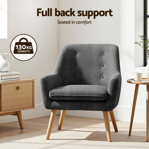 Accent Tub Armchairs Set 2pc | Lounge Chairs | Charcoal | ANNE