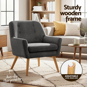 Accent Tub Armchairs Set 2pc | Lounge Chairs | Charcoal | ANNE