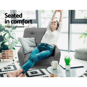 Grey Fabric Dining Armchair