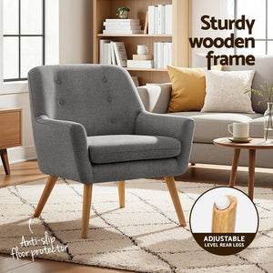 Accent Tub Armchairs Set 2pc | Lounge Chairs | Grey | ANNE