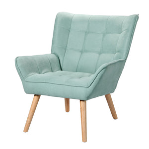 Armchair | Lounge Chair | Accent Chairs | Sofa | Linen Fabric | Cushion Seat | Blue