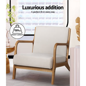 Armchairs Set 2pc | Faux Fabric | Beige