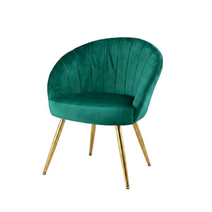 Vintage Green Velvet Studio Styled Arm Chairs