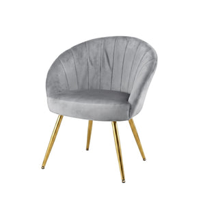 Grey Velvet Studio Styled Armchair