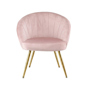 Pink Velvet Vintage Styled Arm Chair